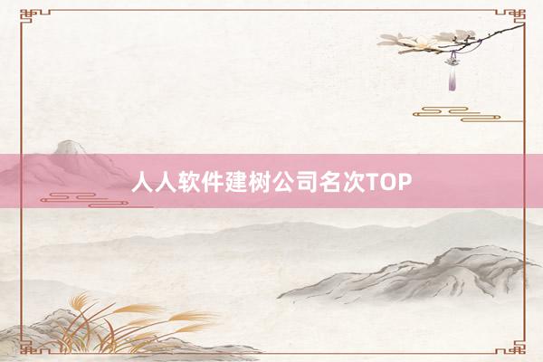人人软件建树公司名次TOP